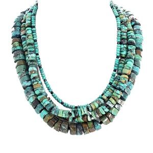 Multi-strand Unique Turquoise Necklace